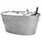 Mind Reader 12'' Large Round Galvanized Steel Beverage Tub with Handles